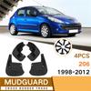 Автомобильные брызговики для Peugeot 206 1998-2012 Брызговики Подкрылок Брызговики Крышка Грязевые Колеса Автомобиля