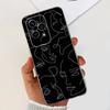 Чехол с рисунком Сердце для пары для Honor 200 Lite 200 Pro Прозрачный Мягкий ТПУ Тонкий Силиконовый Чехол для Телефона Honor 200 5G Модный Capas