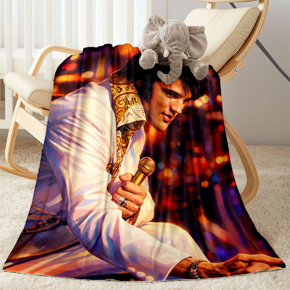 Epic Elvis Concert Performance Blanket Soft Warm Cozy Perfect for Livingroom Bed Chair All-Season Use Stylish Decor