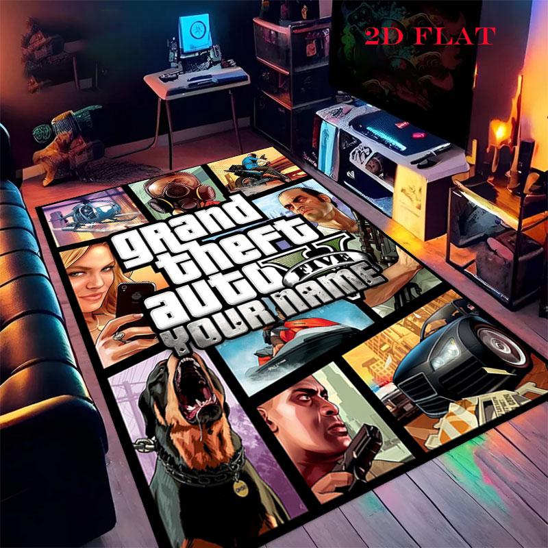 Custom Gta6 Carpet Rug for Living Room Bedroom Home Sofa Decoration,Kids play Nonslip Floor Mat