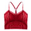 Sexy Lace Bralette Tube Tops Bandeau Summer Women Lace Bra Comfy Tanks Y Back Crop Top Girl Underwear Wire Free Padded Camisole