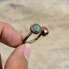 Кольцо с амазонитом, медное кольцо, изготовленное методом гальванопластики, ювелирные изделия с амазонитом ручной работы, регулируемое кольцо, красивые кольца с драгоценными камнями, ювелирные изделия, изготовленные гальваническим способом для подарка