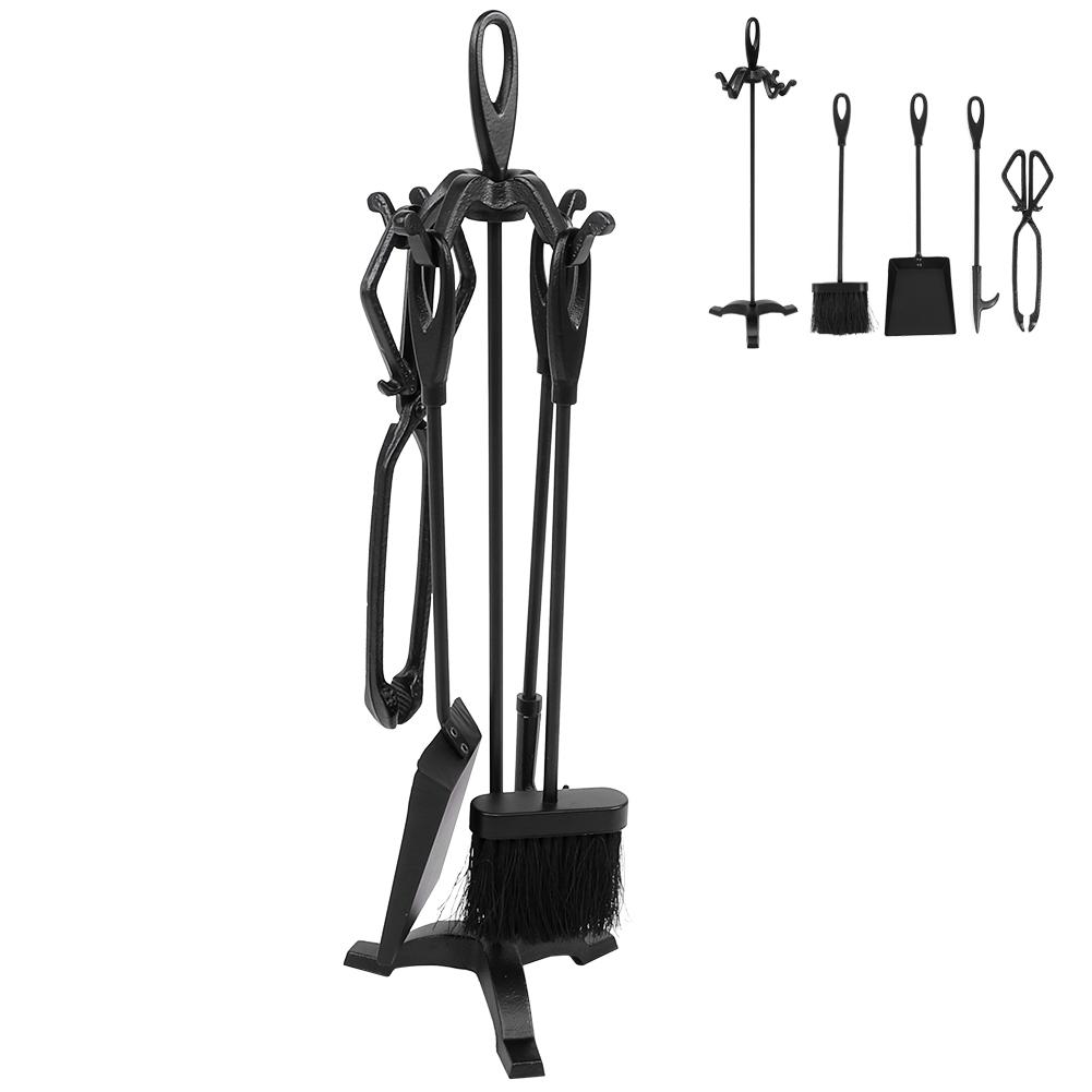 Бытовой набор каминных инструментов в европейском стиле из железа, подставка, щетка, лопатка, щипцы, комплект аксессуаров
