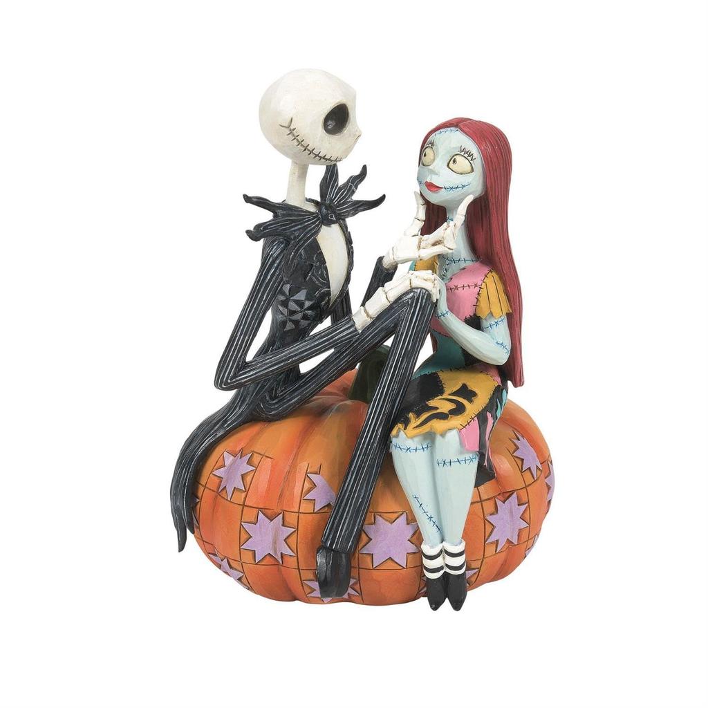 Enesco Statue/Figure "Disney Traditions" Jack and Sally Sitting On a Pumpkin, Size 11 X 12 X 16.5 Cm, DTR6014358