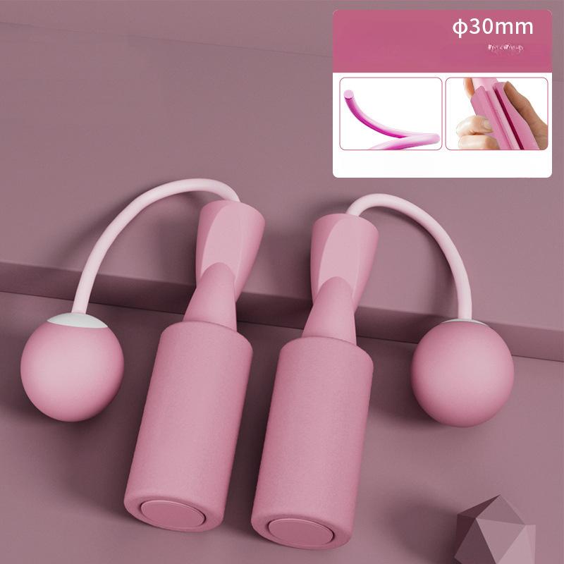 Беспроводная скакалка с большим мячом, весовая нагрузка для взрослых, устройство для прыжков со скакалкой, спорт в помещении для учащихся начальной школы: Бесшумный беспроводной пропуск