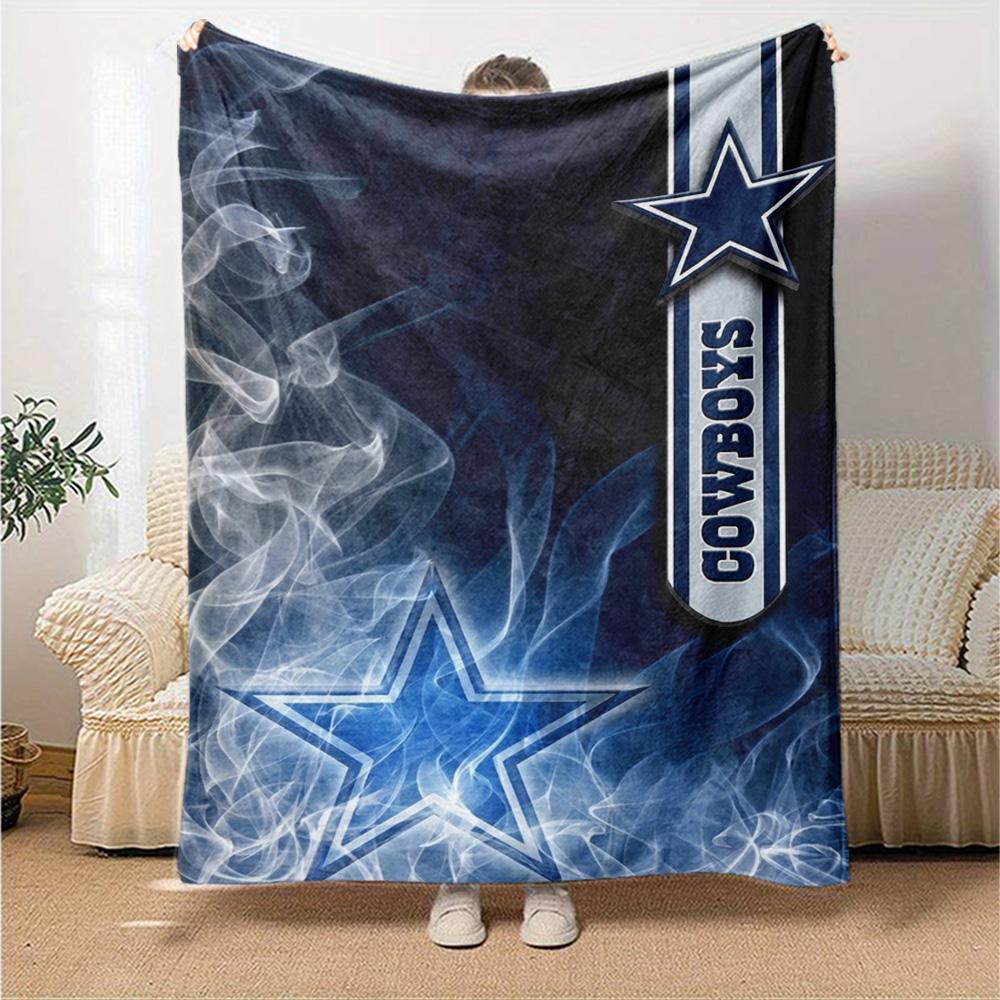 Dallas Cowboys Print Flannel Blanket High Quality Warm Comfortable Cover for All Seasons Perfect for Gifts Home Decor