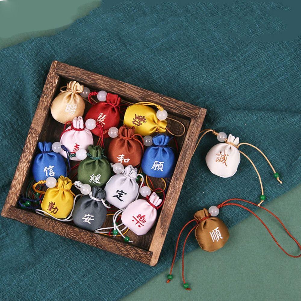 Printing Mini Cloth Sachet for Filled Fragrant Herbs Tassel Small Pouch Perfume Spice Bag  Girl