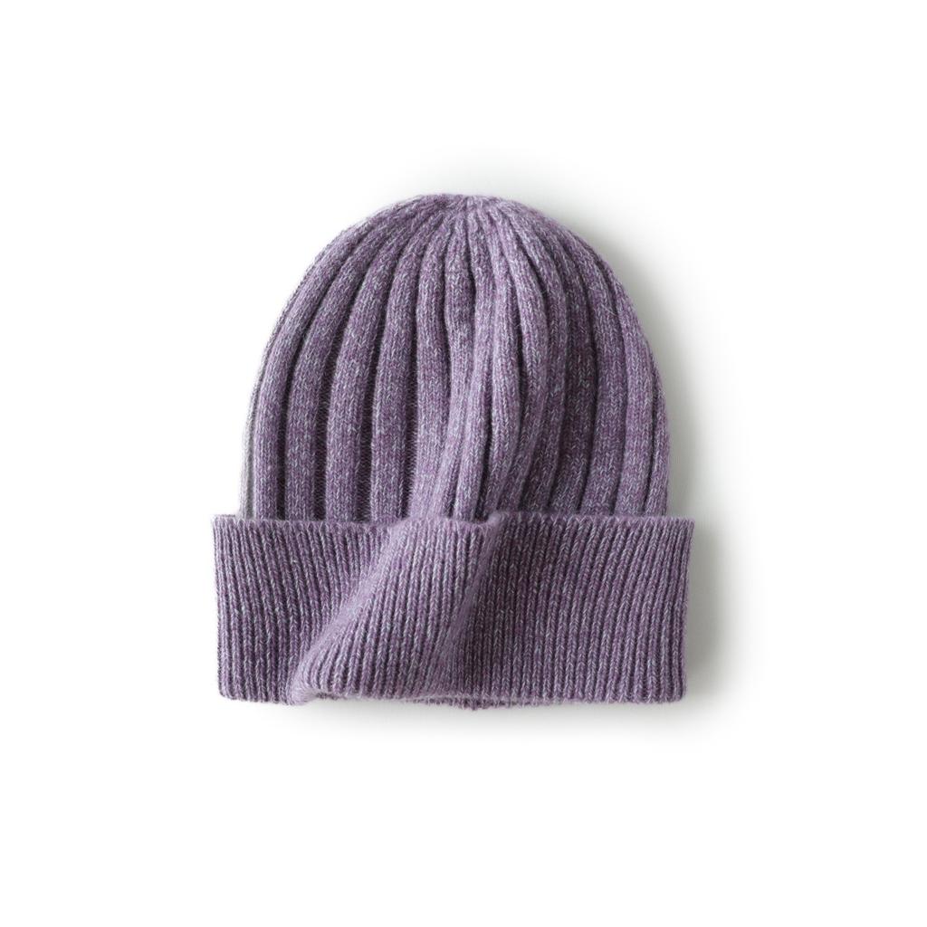New pure cashmere hats for men and women, warm wool knitted hats in autumn and winter, big head circumference, cold hats, thickened bags.