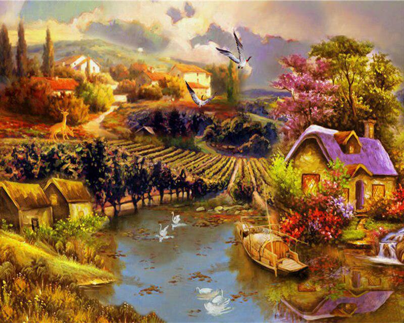 Алмазная вышивка египетские пирамиды животное верблюд полная квадратная вышивка крестиком Алмазная вышивка волк Алмазная мозаика Вселенная домашний декор