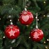 6pcs Shatterproof Painted Christmas Balls Pendant Xmas Tree Pendants Home New Year Festival Gift