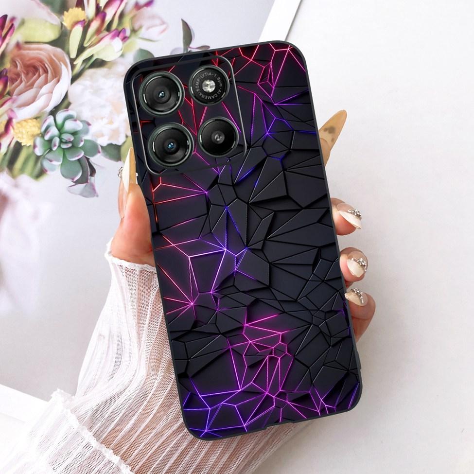Black Case For Motorola Moto G77 Cover XT2621-4 Fashion Butterfly Cute Luxury Painted Silicone Casing For Moto G77 Motorola G77