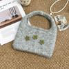 Multicolor Wool Weave Bag Flower Phone Bag Cute Knitted Handbag  Travel