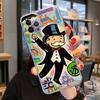 Trend Cartoon Dollar Alec Monopoly Phone Case For iPhone 14 13 12 11 Pro Max XS X XR SE 2020 6 7 8 Plus Mini Transparent Shell