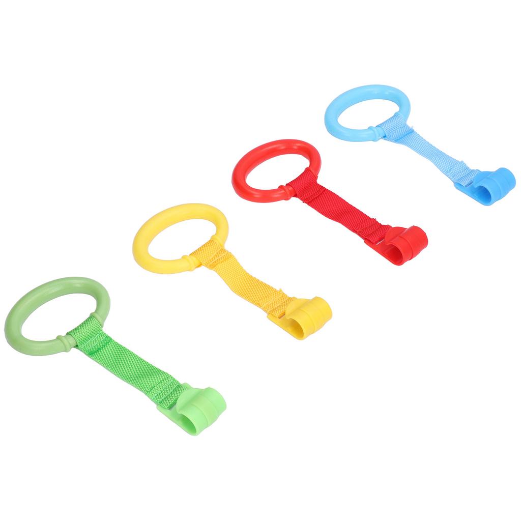 4 шт. детские подтягивающие кольца, пластиковый материал, эргономичный дизайн, безопасные, практичные, разных цветов, помощник для ходьбы для малыша