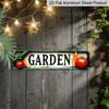 2D Flat, 2D Flat 1pc, Garden Metal Sign Vintage Farmhouse Style Wall Art with Cucumber, Carrot, and Tomato. Wall Hanging for Kitchen, Dining Room