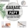 2D Flat Aluminum Garage Sign Metal Wall Decor Accessories for Home, Lover Gifts for Dad, Vintage Style Grandpa Home Decor, Father's Day Gift for