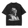 Washed T-shirt Horror Silent Hill Paradise Night Hip-hop T-shirt Street Street Short-sleeved Printed Top Men