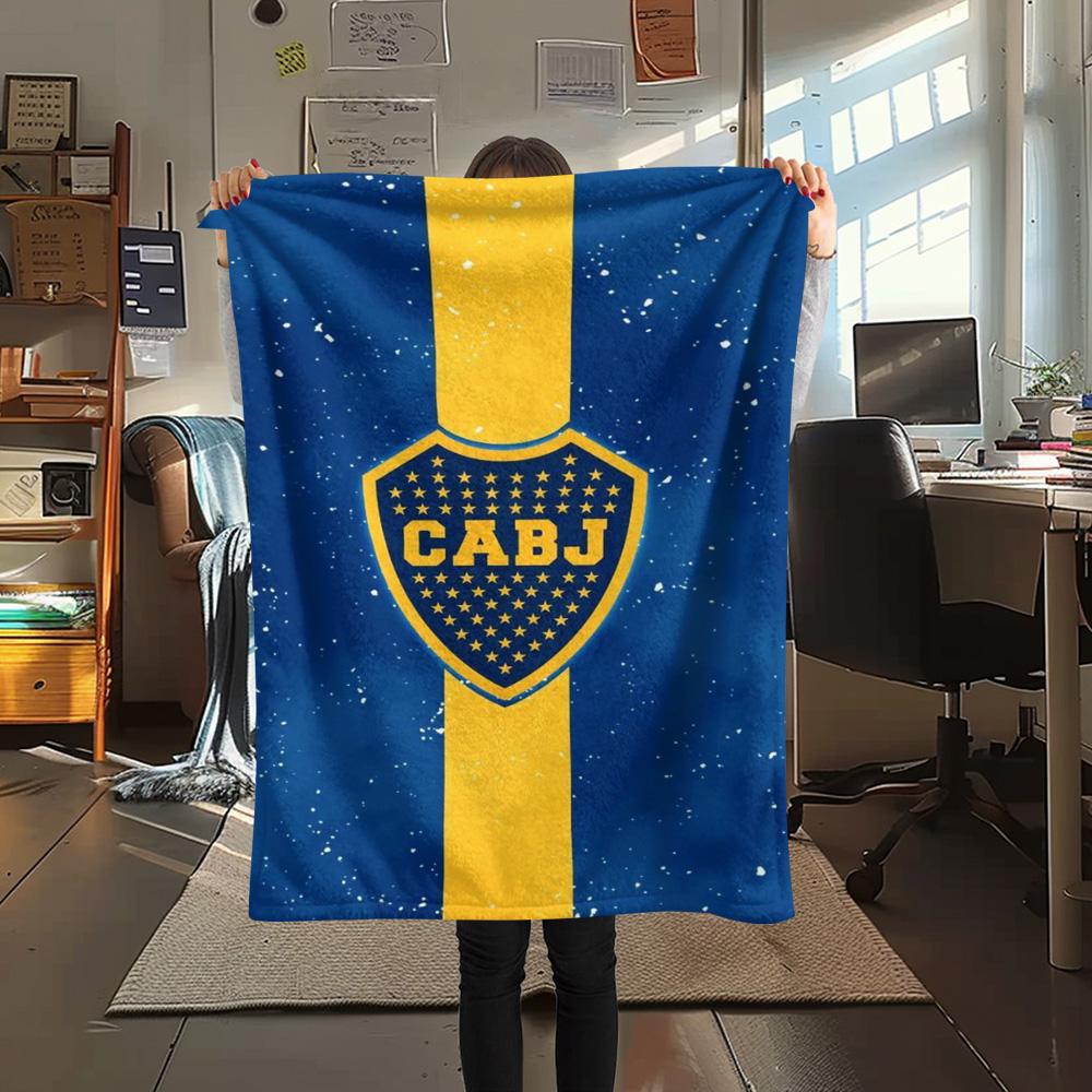 1 шт. Фланелевое одеяло с принтом Boca Juniors Высокое качество Теплое Удобное Покрывало для Всех Сезонов Идеально для Подарков Домашний Декор