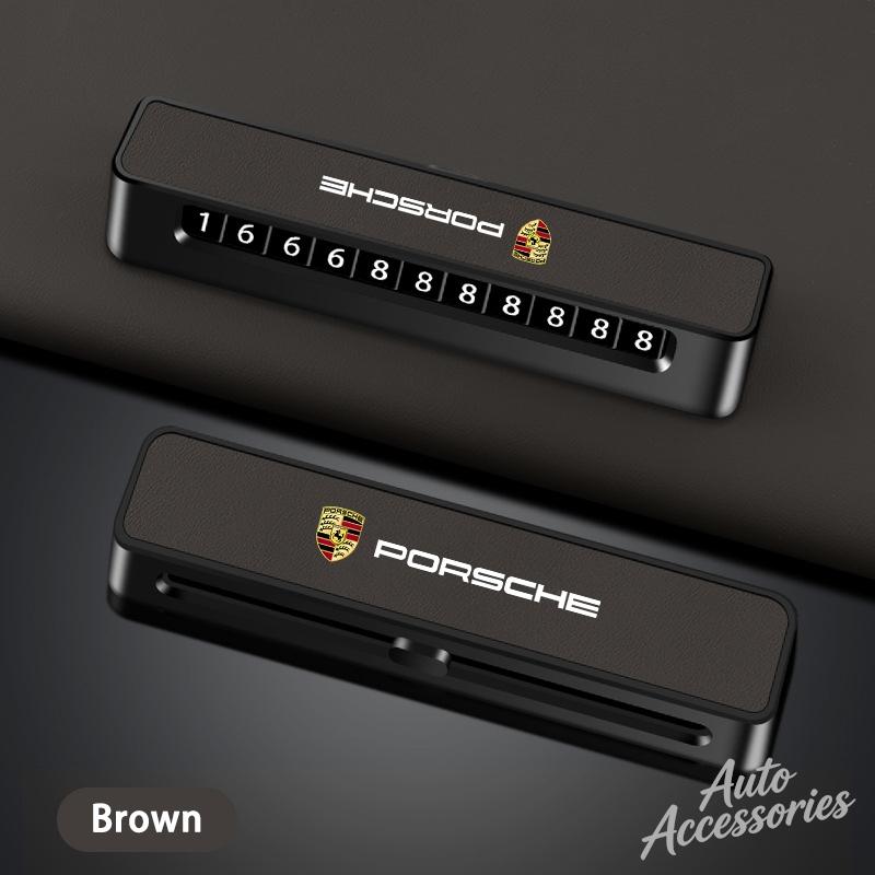 Car Temporary Parking Numbers Plate Slide Adjustable Stickers For Porsche 911 Cayenne Carrera-GT 928 Panamera Boxster Macan 918 EL7