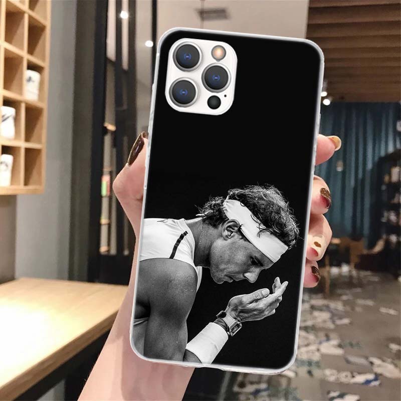 Rafael Nadal Tennis Soft Phone Case For iPhone 14 13 12 Mini 11 Pro Max 15 + X XR XS 7 Plus 8 6S 5S SE 2020 Pattern Cover