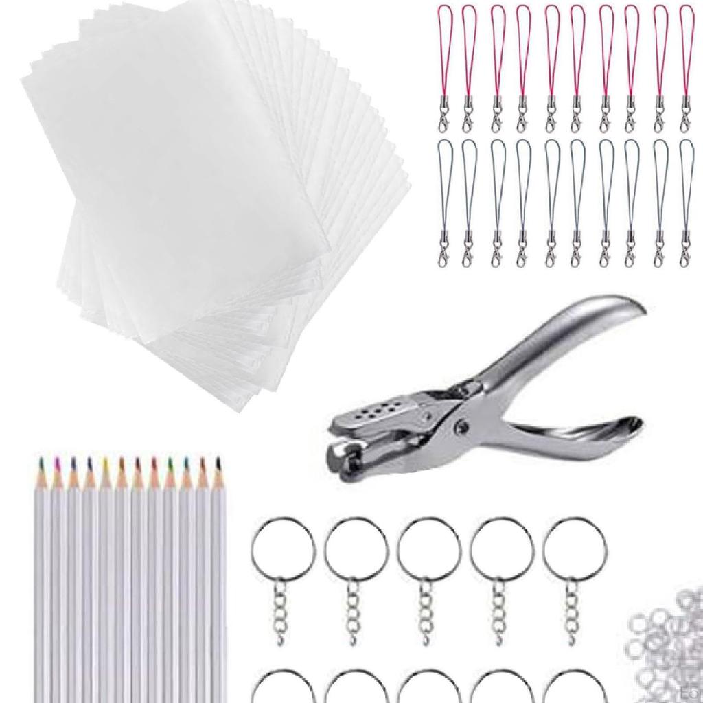 Shrink Film Papers Decor Paper Crafts for Keychains Necklace Birthday