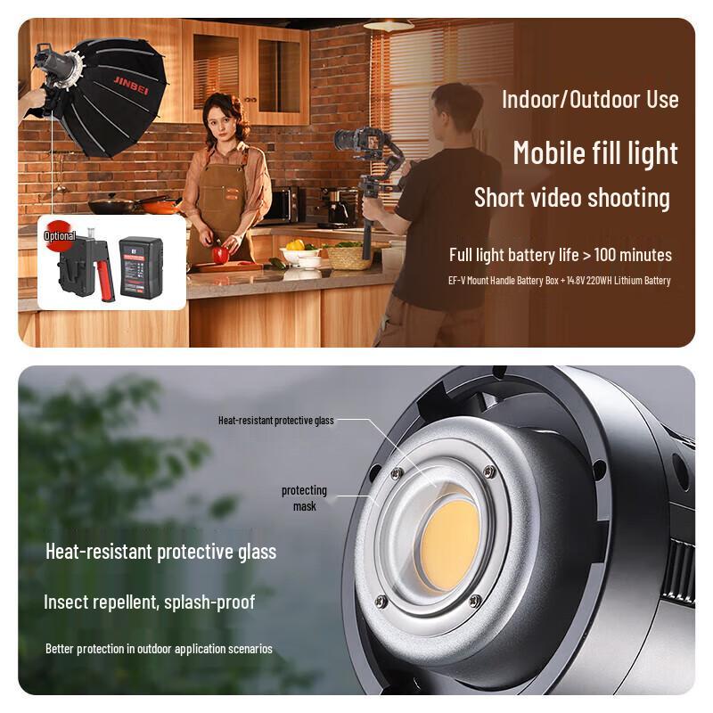 JINBEI EF-120BI Bi-Color LED Video Light Kit