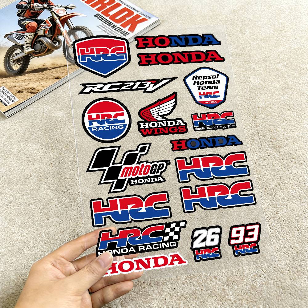 FOR HONDA HRC H WING Reflective Motorcycle Stickers Waterproof Vinyl Decals for Motorbike Helmet IK Fuel Tank Bike