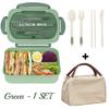 40,58 унций Ланч-бокс с приборами и термосумкой 3 отделения Герметичный ланч-бокс бенто для студентов, рабочих, для здорового приготовления еды