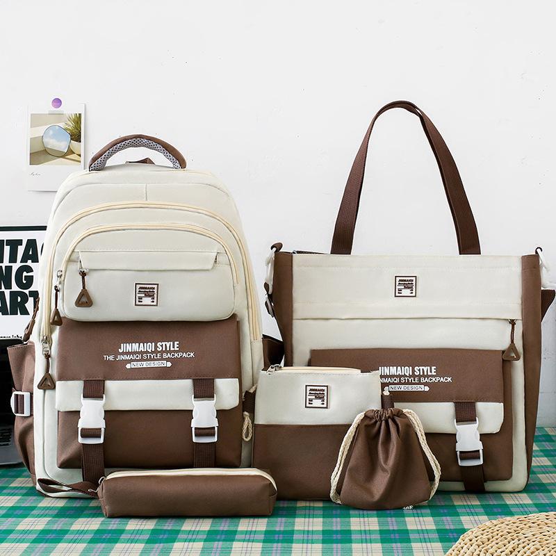 Schoolbags for Children Elementary School Students  Girls Junior High School Students  High School Five Piece Backpack