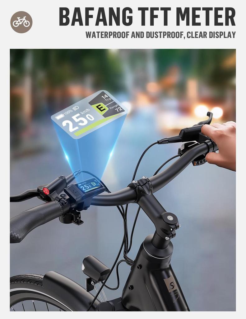 Electric Bicycle ONESPORT OT07 250W Motor City Electric Bike Top Speed 25Km/h 36V 14AH Max Range 90Km Load 120Kg