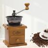 1Pcs Vintage Manual Coffee Grinder Home Hand Crank Coffee Bean Grinder Wood Vintage Style Profession Barista Coffee Accessories