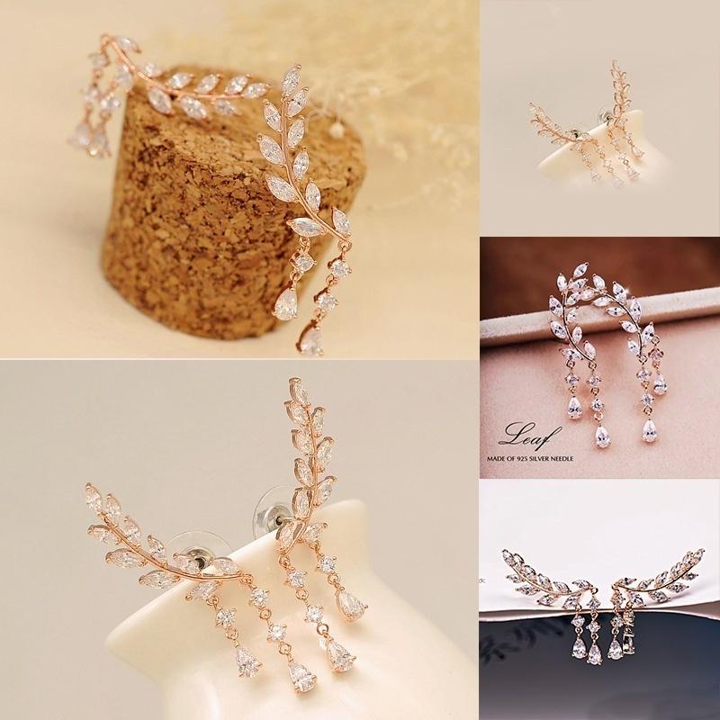 Серьги-капли в форме листа для женщин