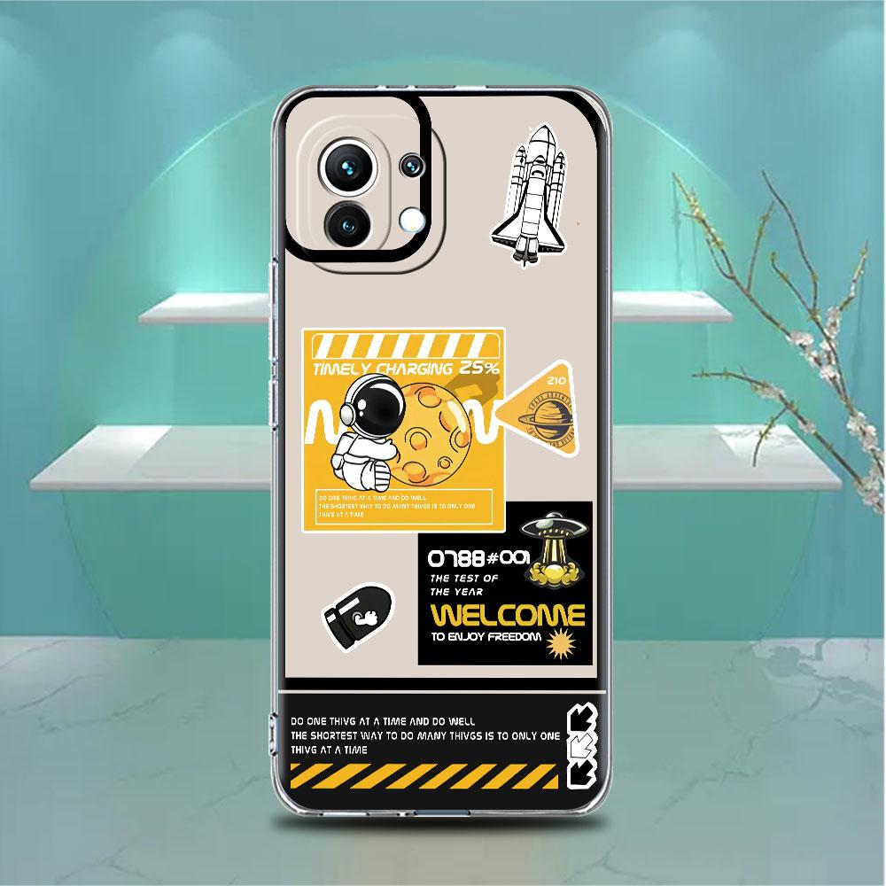 Роскошный прозрачный чехол с астронавтом для Xiaomi Mi Poco X3 NFC M3 Pro F3 F1 11 Lite 12 Note 10 11T 9T, прозрачный чехол для телефона