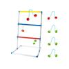 1 Set Ladder Toss Ball Game with 6 Soft Rubber Golf Balls Easy Assembly Funny Family Kids Indoor Outdoor Yard Lawn Throwing Ball Toy