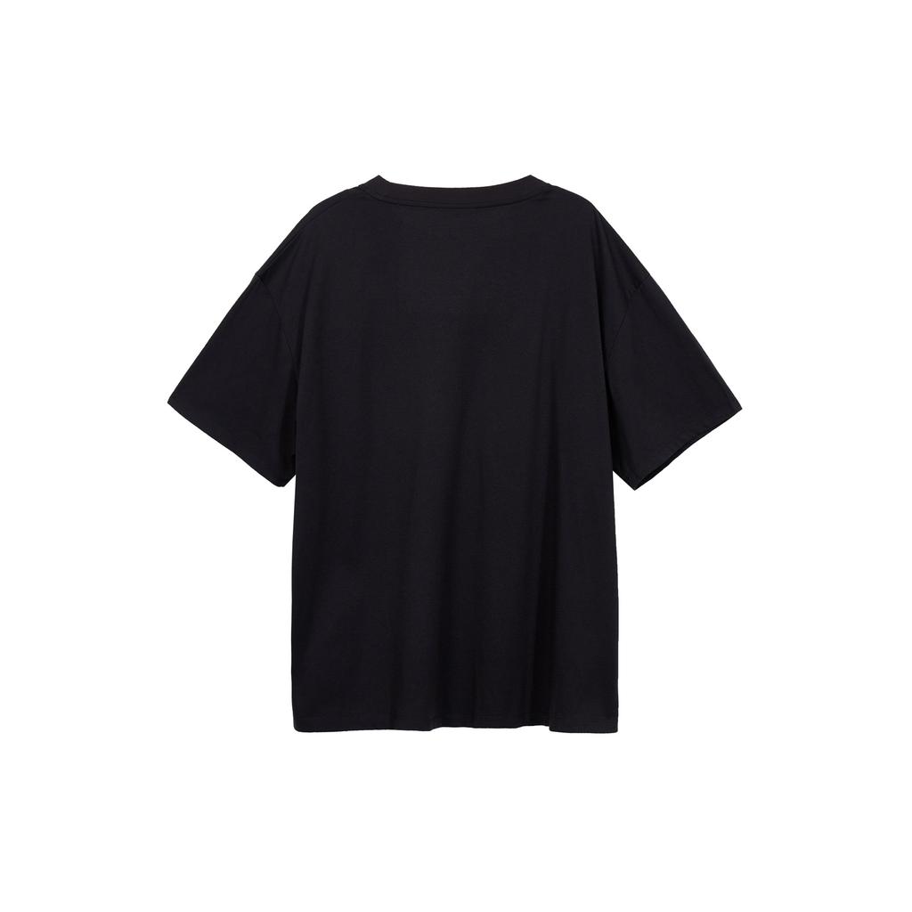 Timberland Однотонная свободная футболка с круглым вырезом, удобная повседневная футболка с коротким рукавом и заниженной линией плеч, черная футболка унисекс A5UMU-001