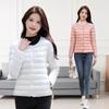 Padded Clothes Women's Light and Short Winter New Down Padded Clothes Fashion Round Neck Slim Liner Warm Padded Jacket