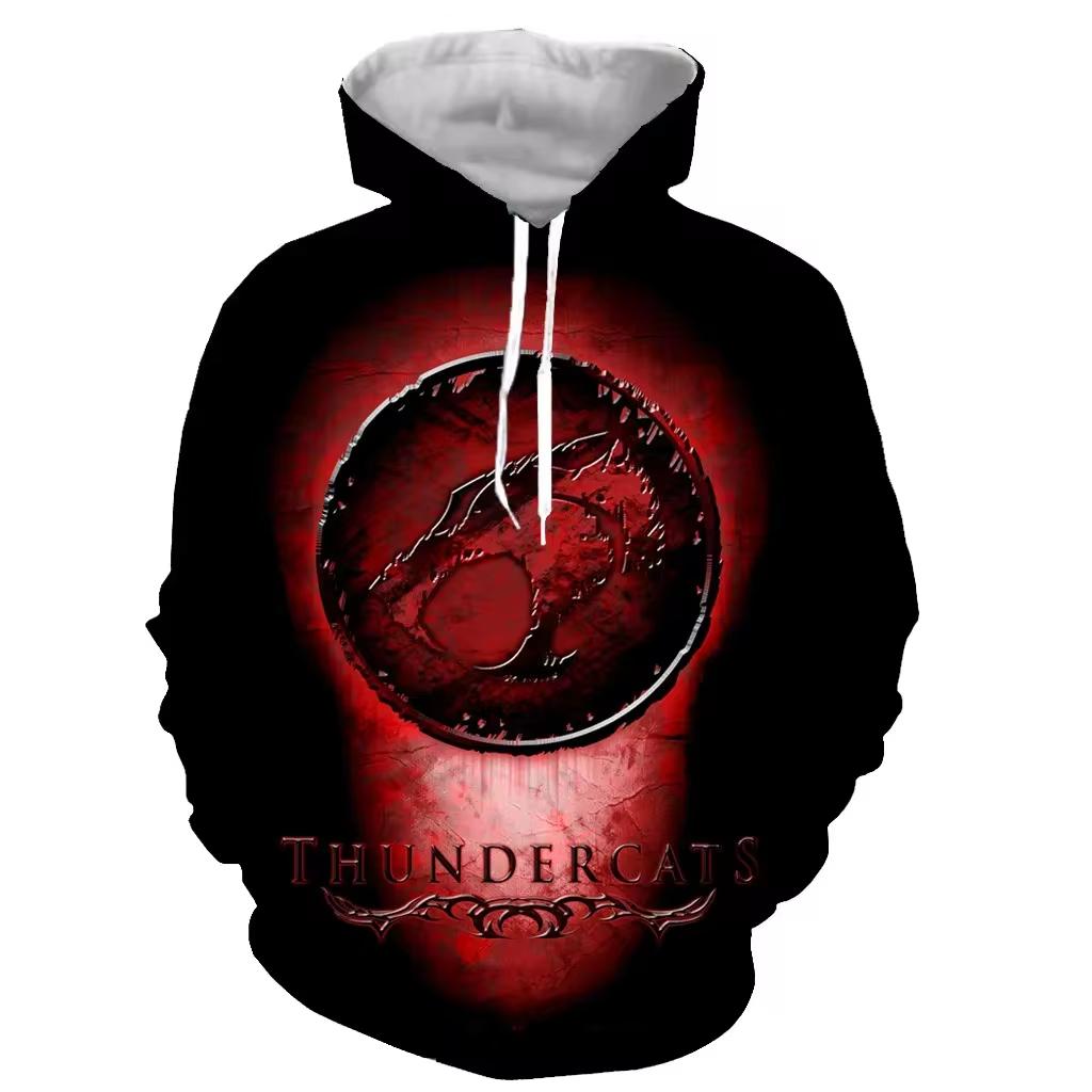 Толстовка с капюшоном Thundercats Sweetshirt 3D Print для мужчин/женщин с длинным рукавом, модная мужская модная детская толстовка с капюшоном Y2K, одежда унисекс