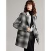 ELLE Women's Lamb Wool Blend Plaid Blazer