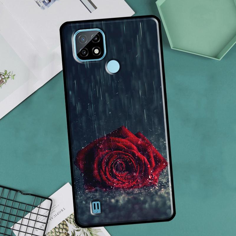 Красный цветок розы для Realme GT Neo 2 3 Master 8i 9i 8 9 Pro Plus C35 чехол для OnePlus 9 10 Pro 9R 10R Nord2