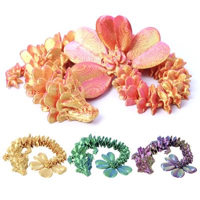 3D-печатный дракон, вращающийся шарнирный кристаллический дракон, игрушка-фиджет, ослепительные цвета, фигурка, домашний офис, украшения для стола руководителя, игрушки