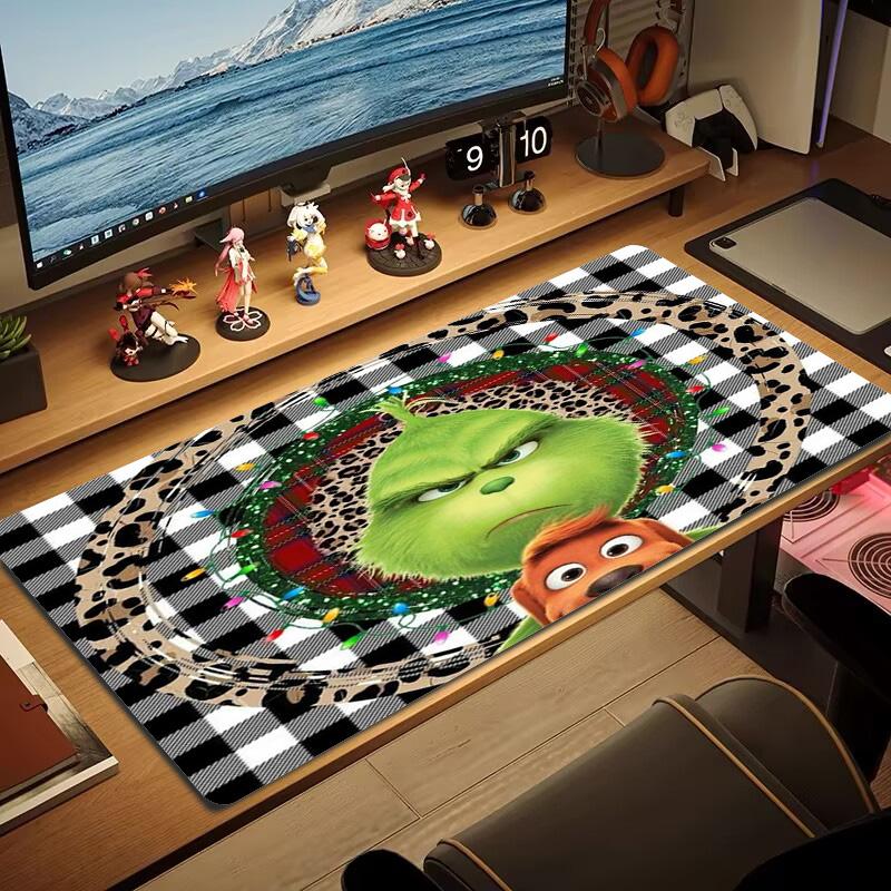 Christmas Monster Color Mouse Pad Large Gaming Table Cushion Non-slip Laptop Tablet Big Mousepad XXL Mat Mini PC Playmat With Lock edge