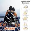 Rugby Game34 Personalized Name Blanket Lightweight Personalized Blanket Warmthful Decor for Livingroom Chair Couch Sofa All-Season Use