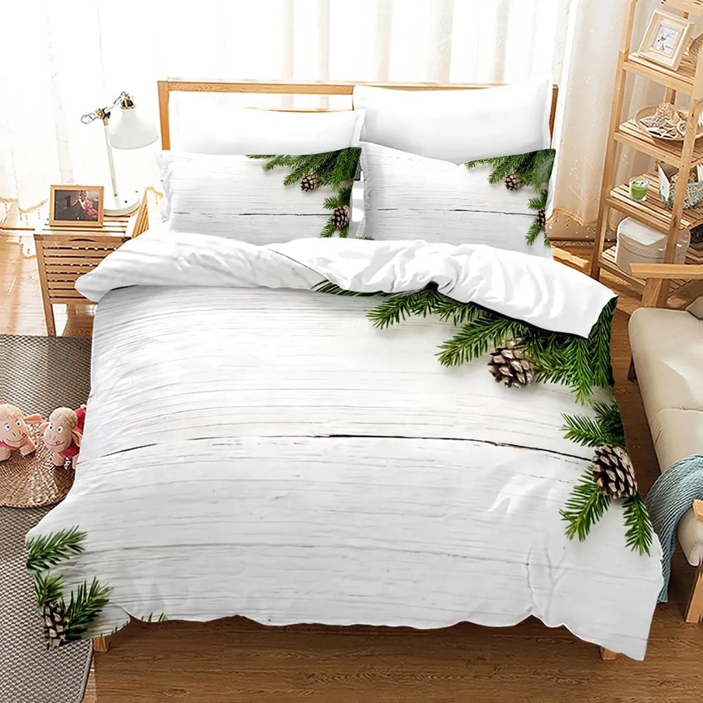 Merry Christmas Bedding Set 3D Print Single Twin Full Queen King Size Christmas Gift Bed Set Aldult Kid Bedroom Duvetcover Sets