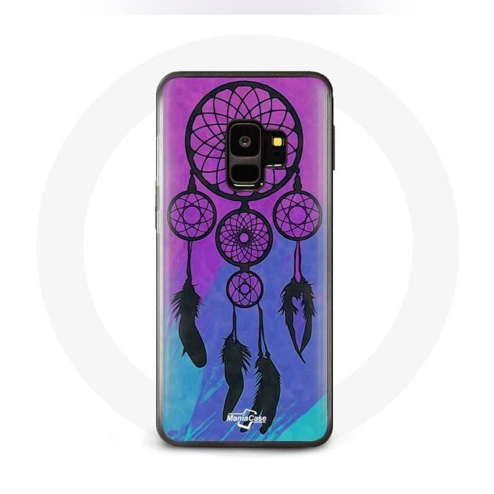Case for Samsung Galaxy S9 Dream Catcher Black Blue and Purple Background
