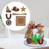 Cowboy Cake Topper Western Theme Party Decoration Supply, Pick Inserts Cupcake