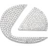 Bling DIY автомобильные бриллиантовые автомобильные аксессуары для женщин, совместимые с Lexus, логотип автомобиля со стразами, блестящие автомобильные наклейки, блестящие наклейки «сделай сам» для автомобилей