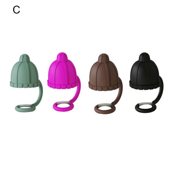 4Pcs Straw Cover Cute Hat Silicone Straw Toppers Dustproof Splashproof Straw Lid Water Bottle Accessory
