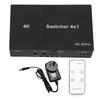 4Kx2K HD Multimedia Interface Switch 4X1 Mouse Keyboard Control Video Switcher Splitter with IR