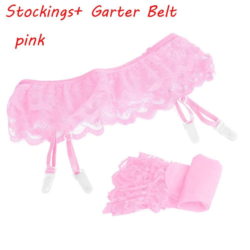 Новые женские сексуальные кружевные чулки, высокие носки + пояс для чулок