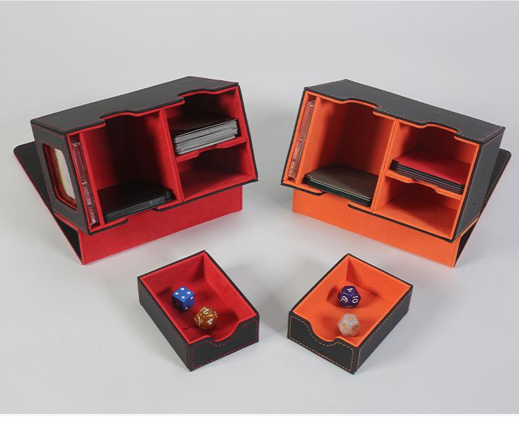 Dual Compartment Game Card Storage Box for 160+ Double Sleeved Cards - Fits Werewolf, Pokemon TCG, Ultraman Decks